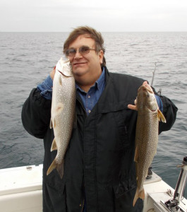 A few Lake Trout and a Brown Trout in Glen Arbor, Michigan