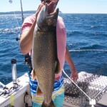 Fishing on the Blue Waters of Lake Michigan