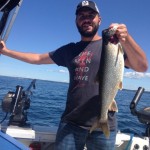 Beautiful Fun Day on Lake Michigan, Fishing